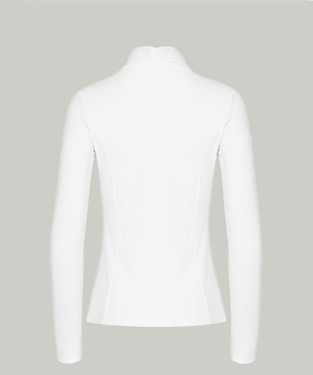 Anell Golf Soft Shawl Collar Top - White