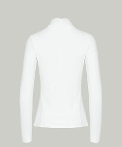 Anell Golf Soft Shawl Collar Top - White