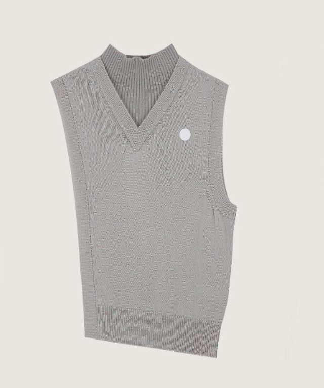 Anell Golf Slit Vest - Cream Ivory