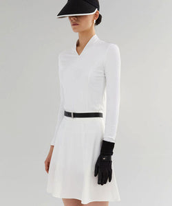 Anell Golf Soft Shawl Collar Top - White