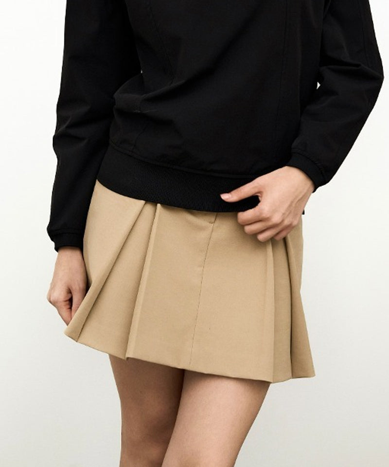 Anell Golf Clea Tuck Skirt - Beige