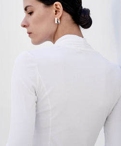Anell Golf Soft Shawl Collar Top - White
