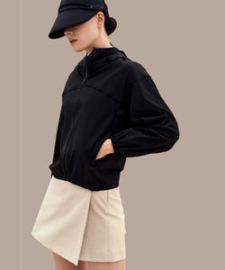 Anell Golf Cotton Wrap Skirt Pants - Beige