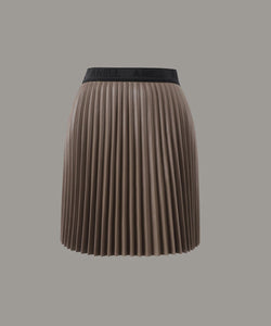Anell Golf Bold Pleated Skirt - Brown