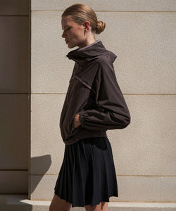 Anell Golf Plain Air Wind Jumper - Deep Brown