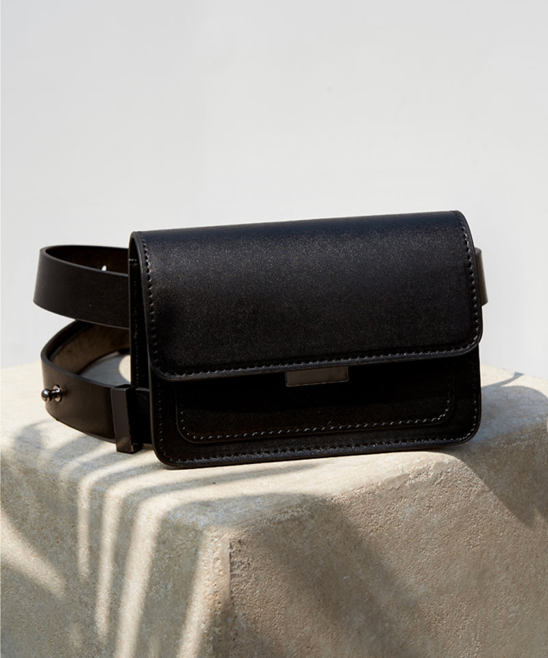 Anell Golf Flap Belt Bag - Black