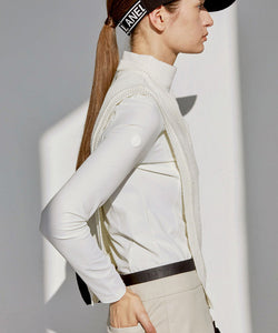 Anell Golf Slit Vest - Cream Ivory