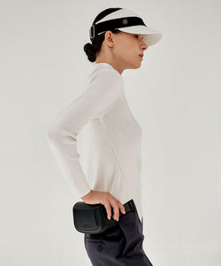 Anell Golf French Warm Knit Top - Ivory