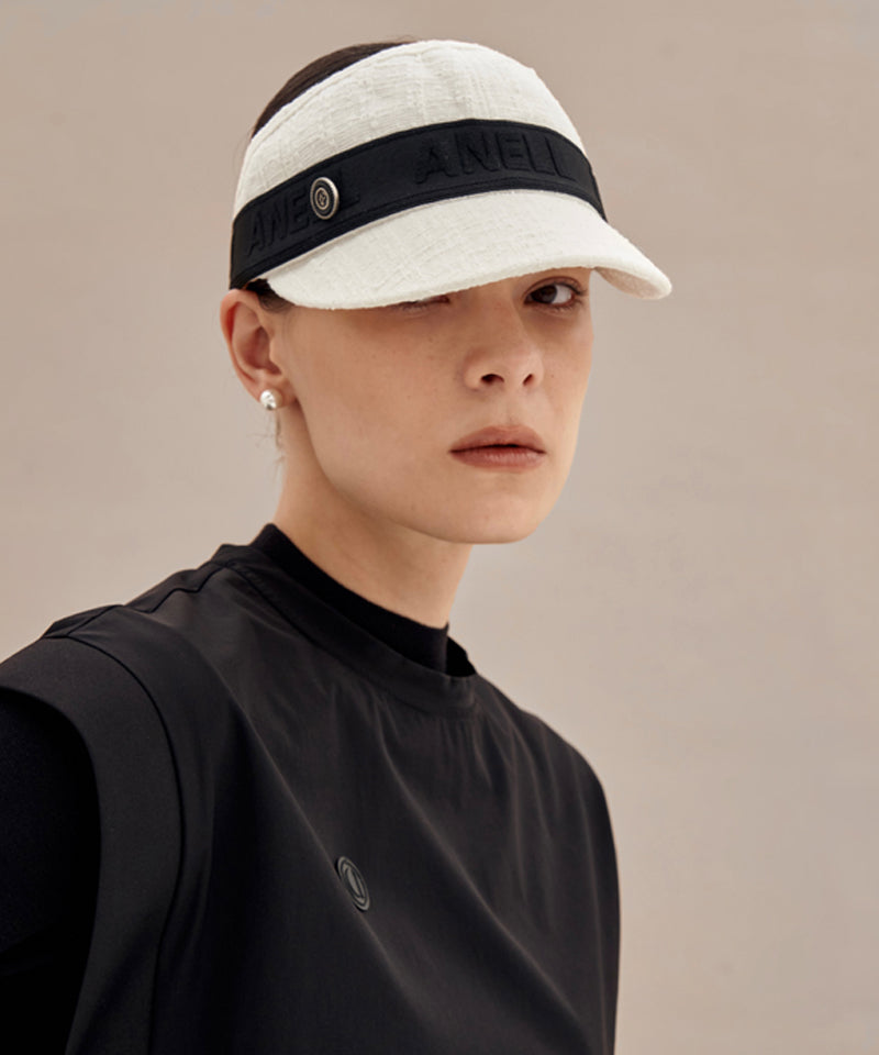 Anell Golf Classic Tweed Visor - White