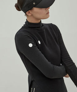 Anell Golf Cathy Slit Knit Dress - Black