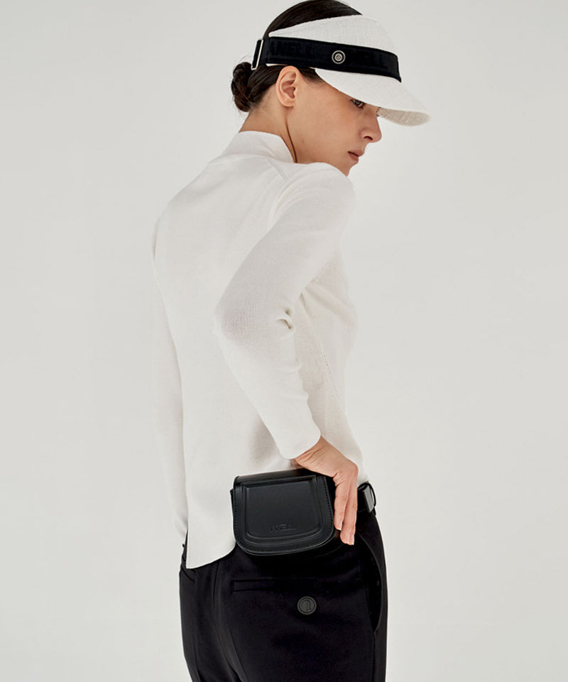 Anell Golf French Warm Knit Top - Ivory