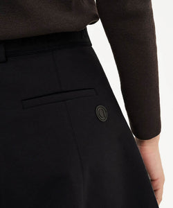 Anell Golf Cotton Flared Skirt - Black