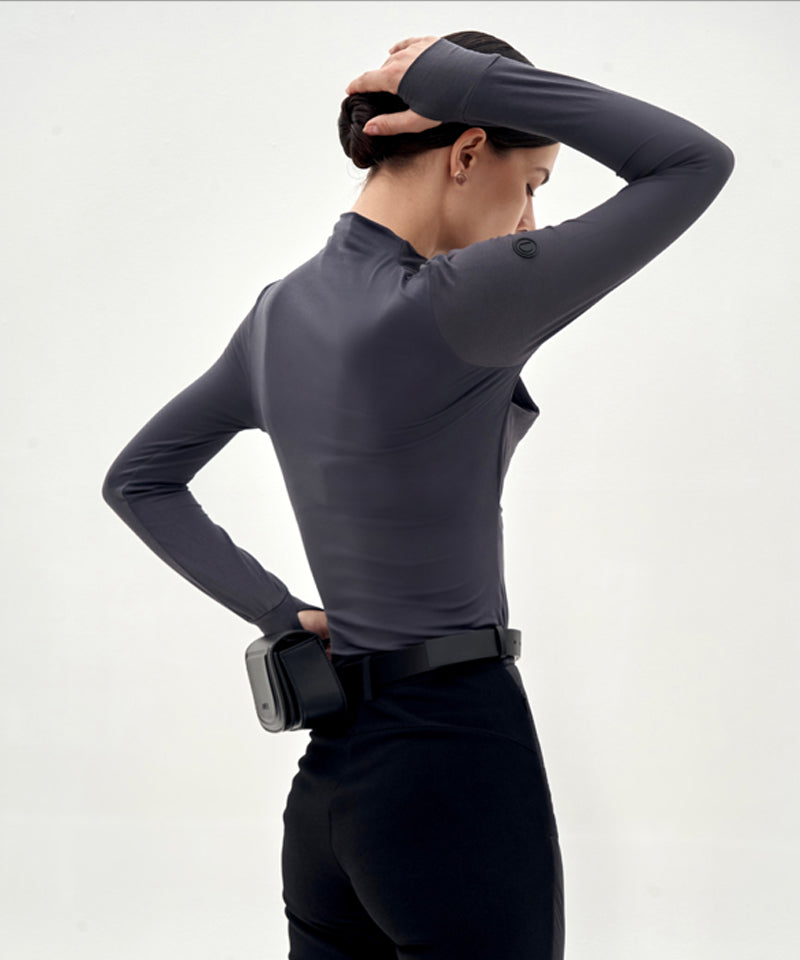 Anell Golf Soft Stretch Top - Charcoal