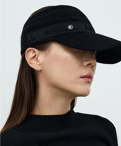 Anell Golf Warming Knit Visor - Black
