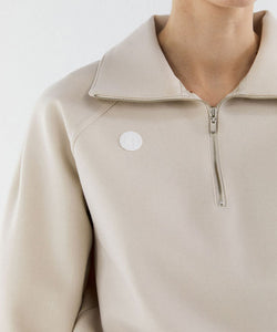 Anell Golf  Airy Round Half Zip-Up - Cream