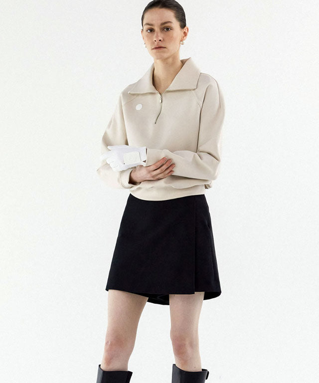 Anell Golf  Airy Round Half Zip-Up - Cream