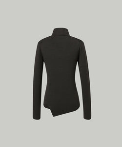 Anell Golf French Warm Knit Top - Olive Charcoal