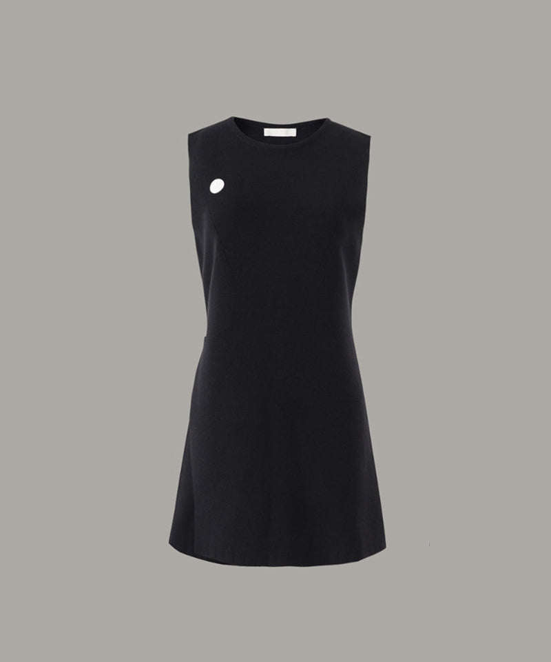 Anell Golf Cathy Slit Knit Dress - Black