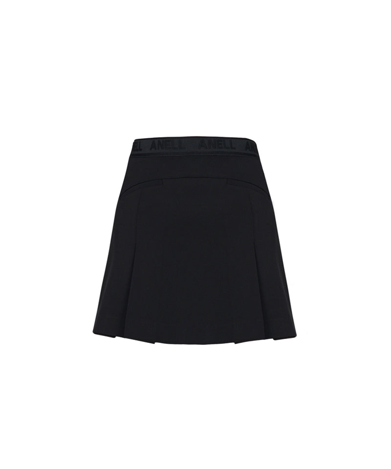 Anell Golf Clash Tuck Skirt - Black