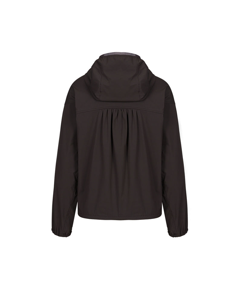 Anell Golf Plain Air Wind Jumper - Deep Brown