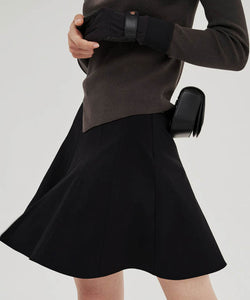 Anell Golf Cotton Flared Skirt - Black